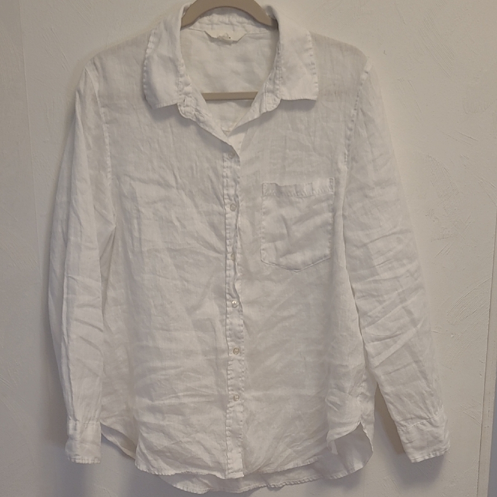 H&M White Button Down Shirt for Women